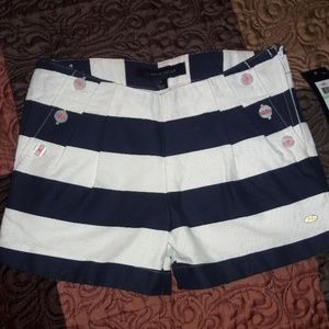 Tommy Hilfiger Girls 8 Nautical Shorts Navy White